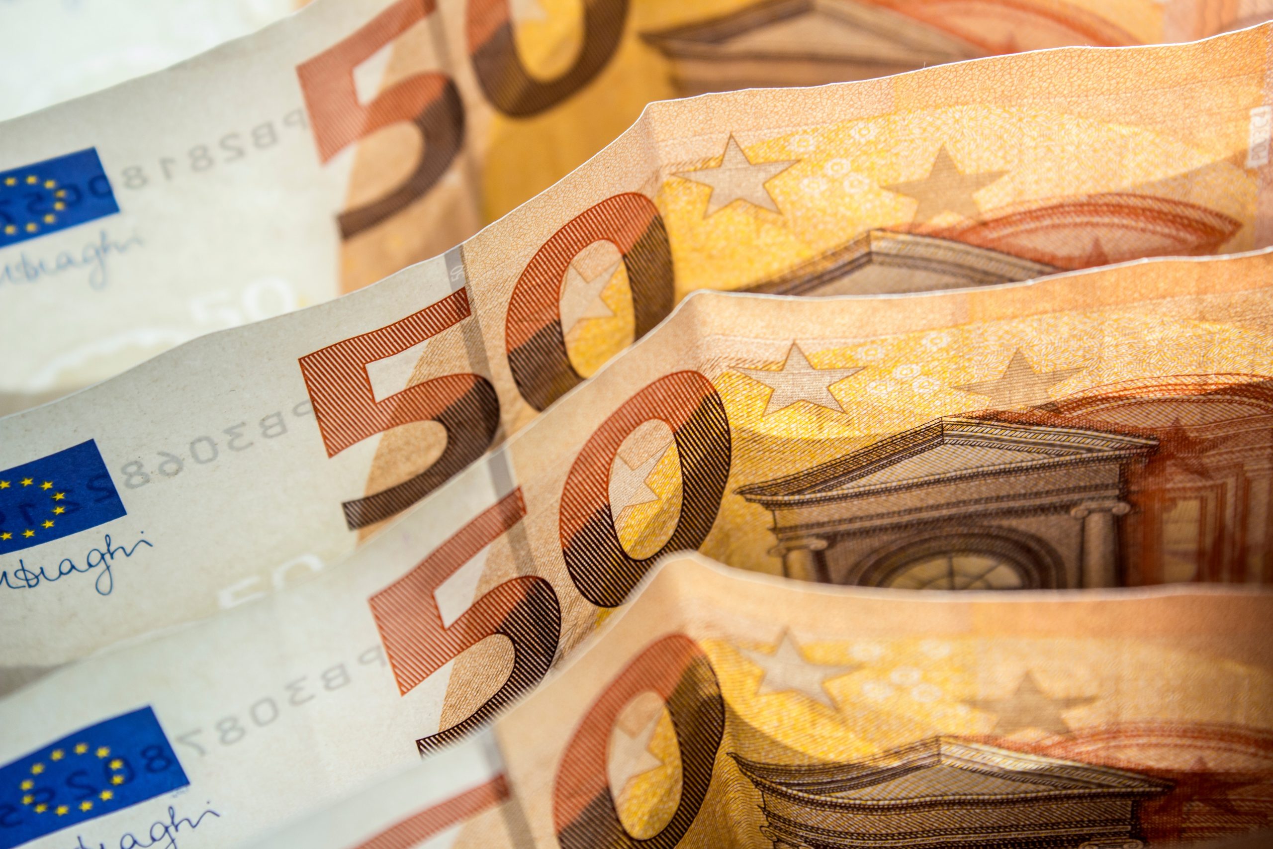 Zdjęcie banknotów o nominale 50 euro